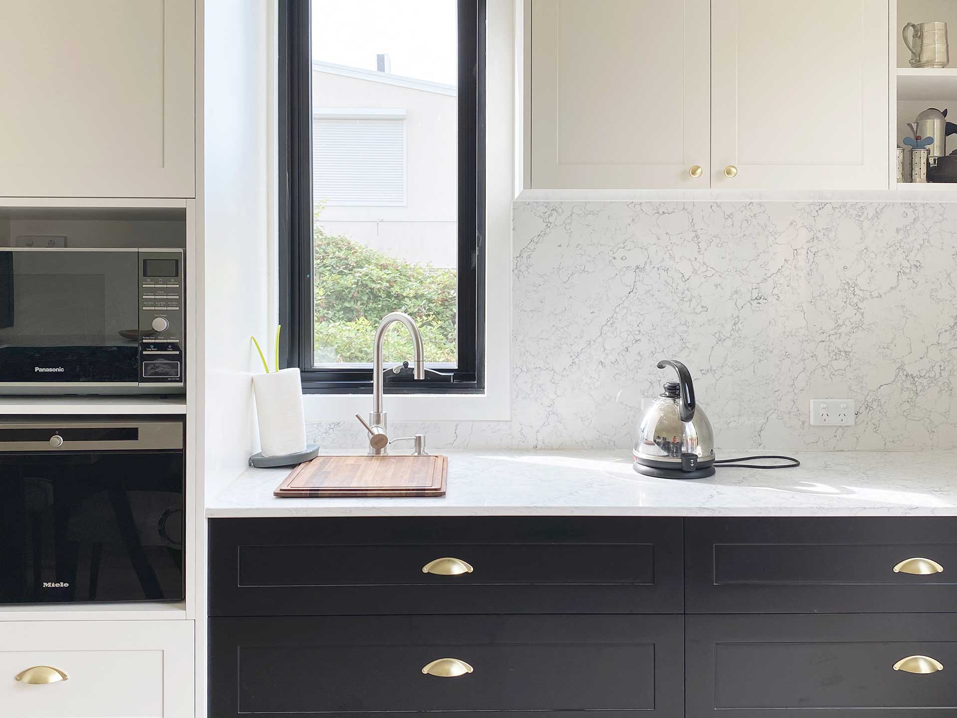 Sleek Black Kitchen Cabinets In Footscray